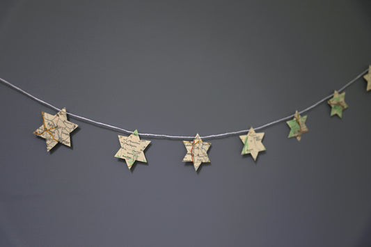 Guirlande petites étoiles « carte routière »